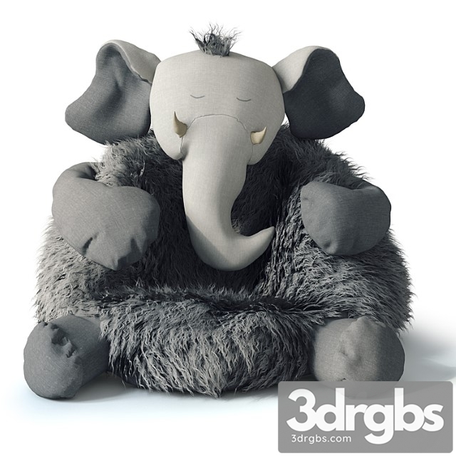 Toy Plush Elephant 3dsmax Download - thumbnail 1