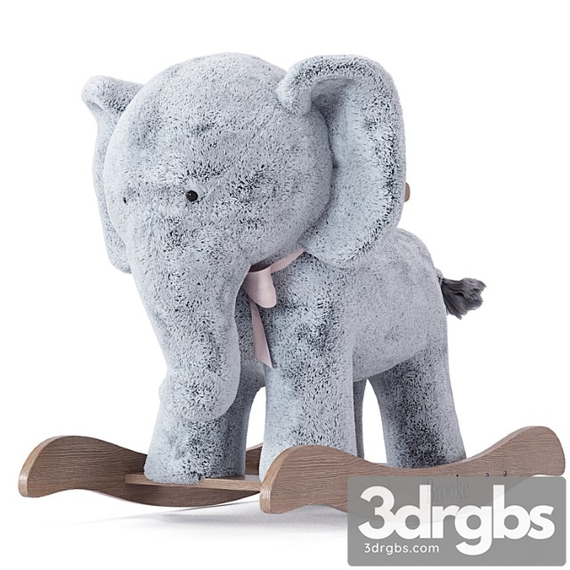 Toy Rocking Toy Pottery Barn Kids Elephant Plush Rocker 3dsmax Download - thumbnail 1