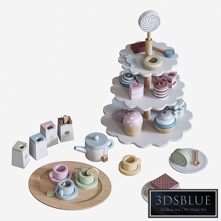 Toy set for tea 3DS Max - thumbnail 3