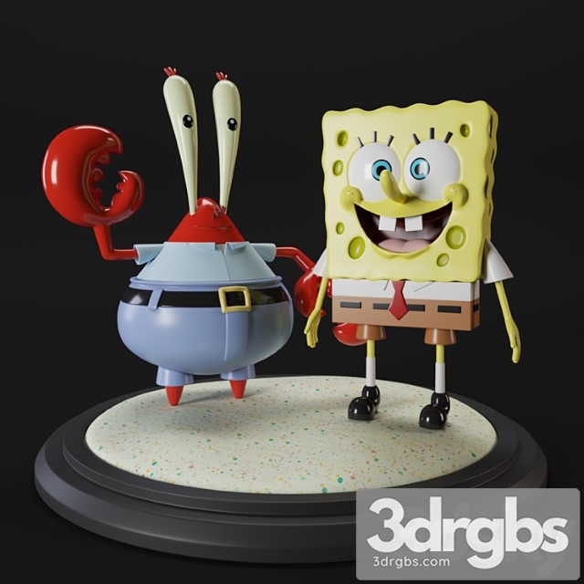 Toy Sponge Bob and Mr Krabs 3dsmax Download - thumbnail 1