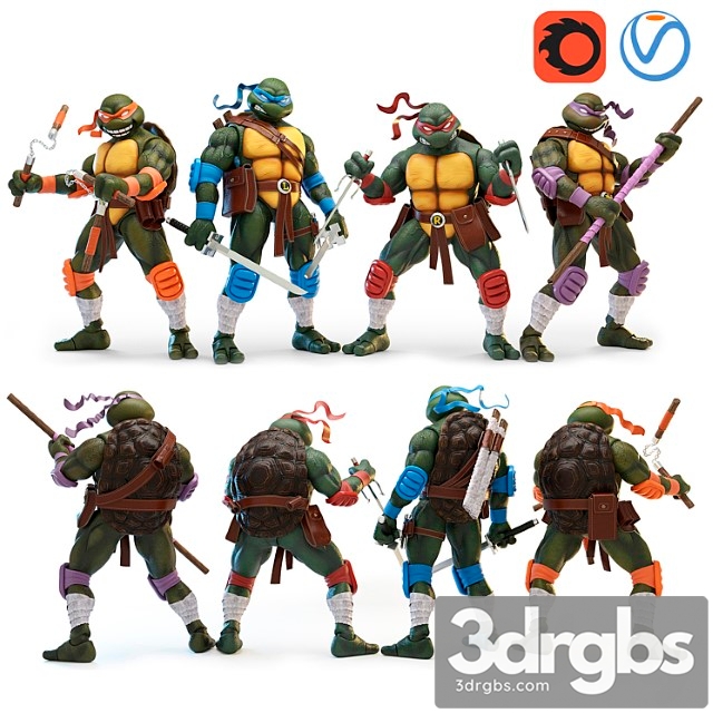Toy Teenage Mutant Ninja Turtles Tmnt 3dsmax Download - thumbnail 1