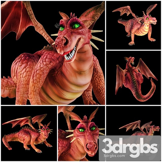 Toy The Dragon from The Cartoon Shrek 3dsmax Download - thumbnail 1