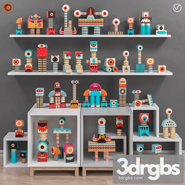 Toy Toys and furniture set 30 3dsmax Download - thumbnail 1