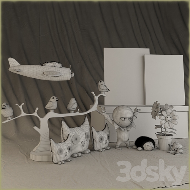 Toys and books 3DS Max Model - thumbnail 3