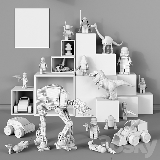 Toys and furniture set 12 3DSMax File - thumbnail 3