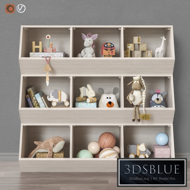 Toys and furniture set 37 (3 colors) 3DS Max - thumbnail 3