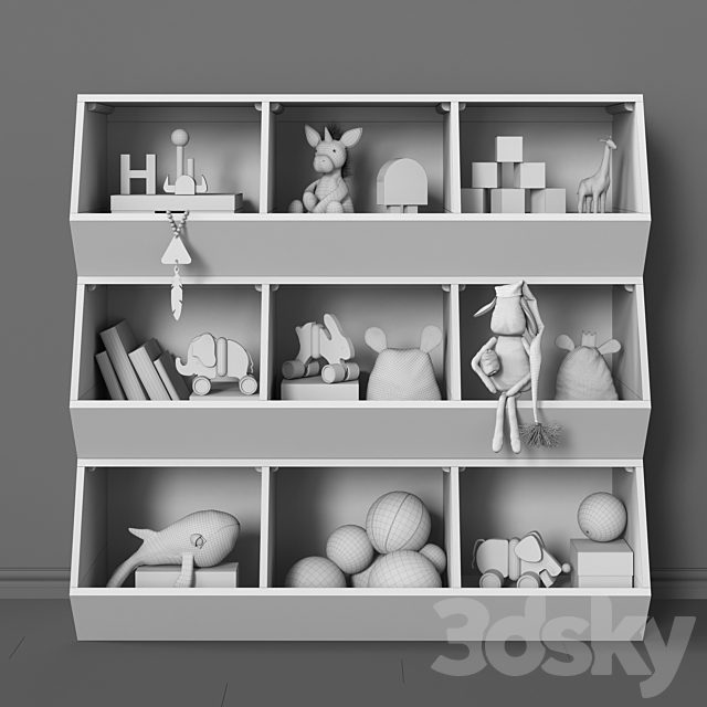 Toys and furniture set 37 (3 colors) 3DSMax File - thumbnail 3