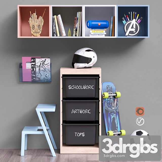 Toys Decor And Furniture For Childrens Room 49 3dsmax Download - thumbnail 1