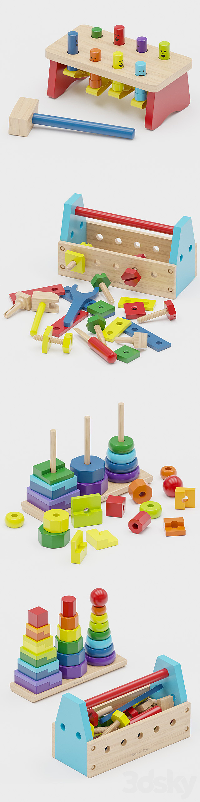 Toys set Melissa & Doug 3DS Max Model - thumbnail 2