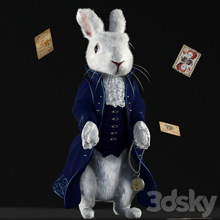 “White Rabbit from “”Alice in Wonderland””” 3DS Max - thumbnail 1