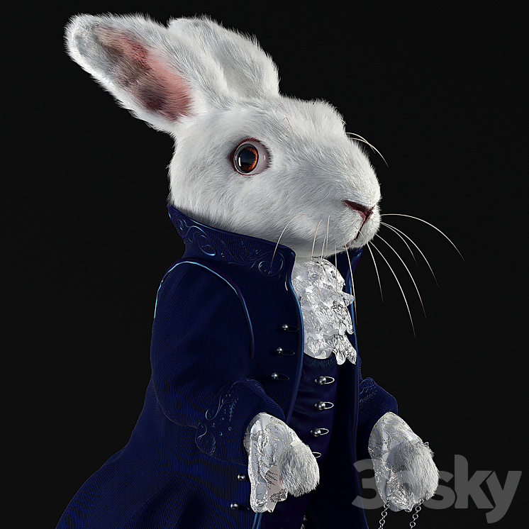 “White Rabbit from “”Alice in Wonderland””” 3DS Max - thumbnail 2