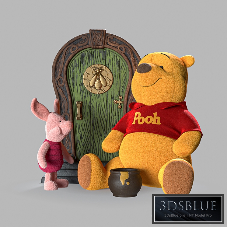 Winnie the Pooh and Piglet 3DS Max - thumbnail 3