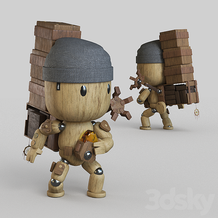 Wood Stranding – ActionFigurine 3DS Max - thumbnail 1