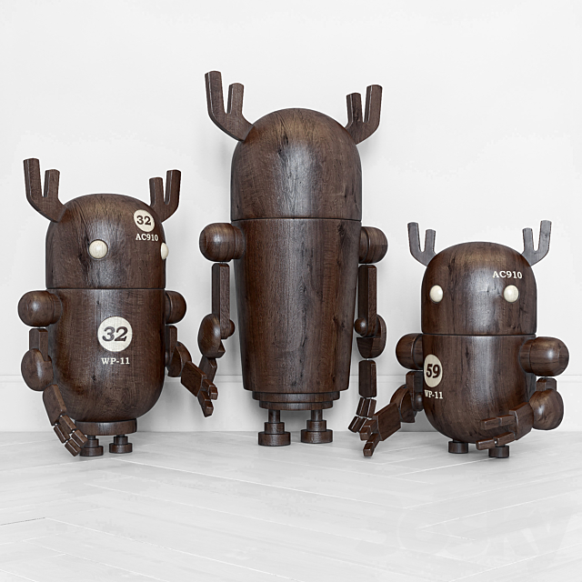 Woodbots 3DS Max Model - thumbnail 2