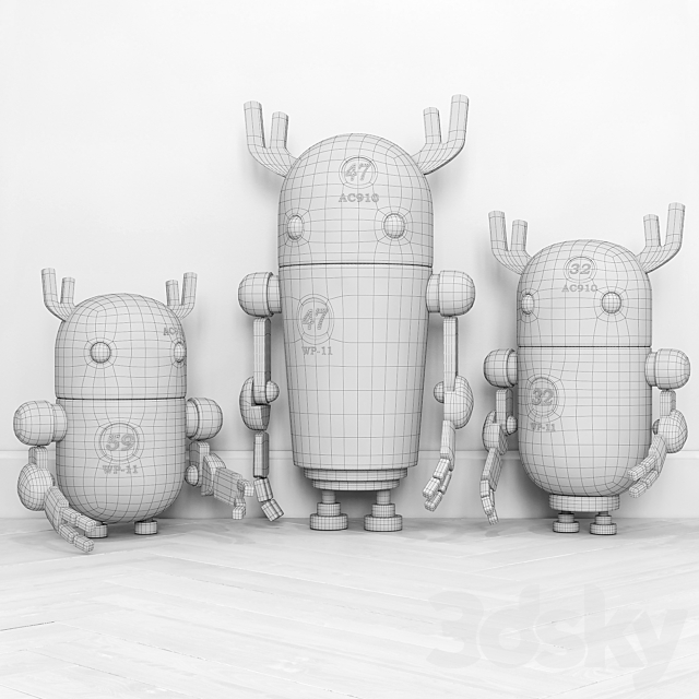 Woodbots 3DS Max Model - thumbnail 3