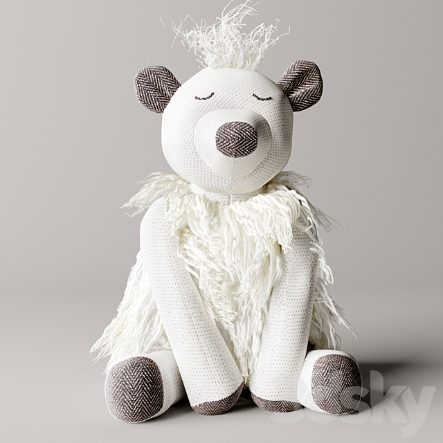 Wooly plush polar bear 3DSMax File - thumbnail 2