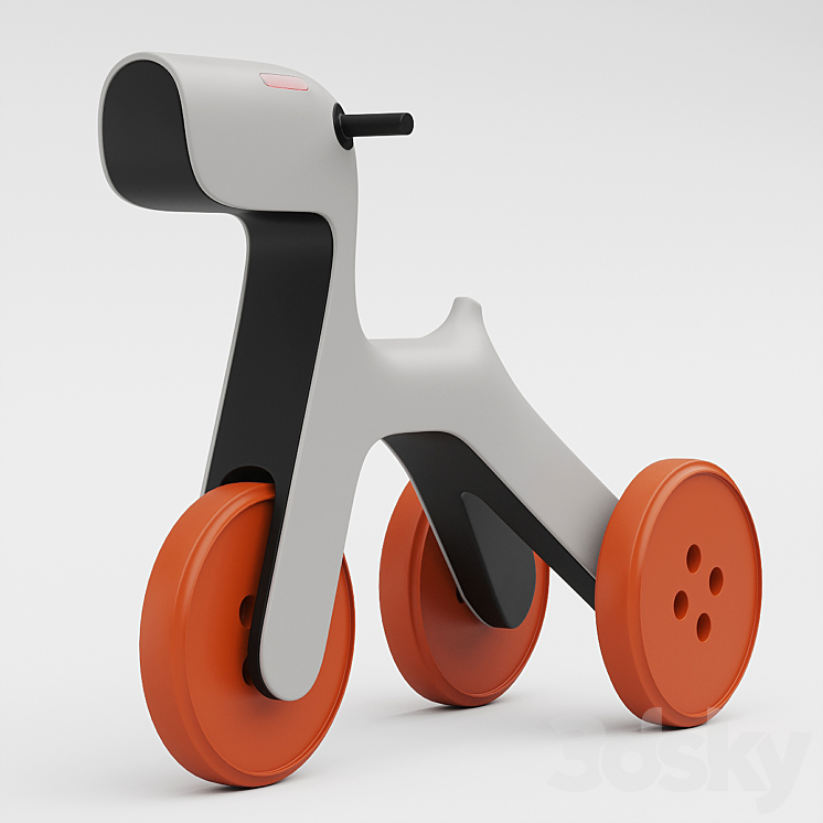 YAMADesign balance bike 3DS Max Model - thumbnail 2