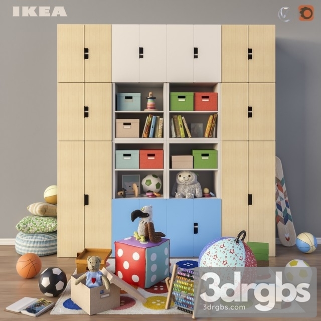 Ikea Accessories Wardrobe 3dsmax Download - thumbnail 1