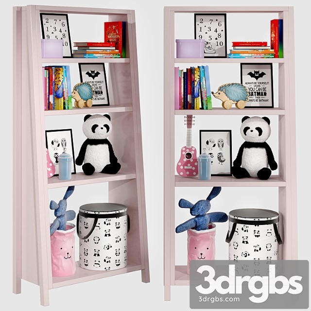 Miscellaneous Kids bookshelf set 04 3dsmax Download - thumbnail 1