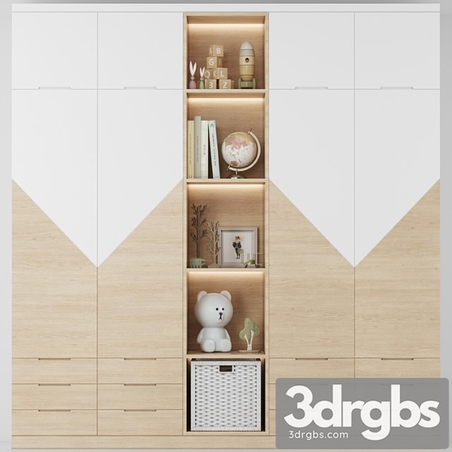 Wardrobe Child room decor-12 3dsmax Download - thumbnail 1