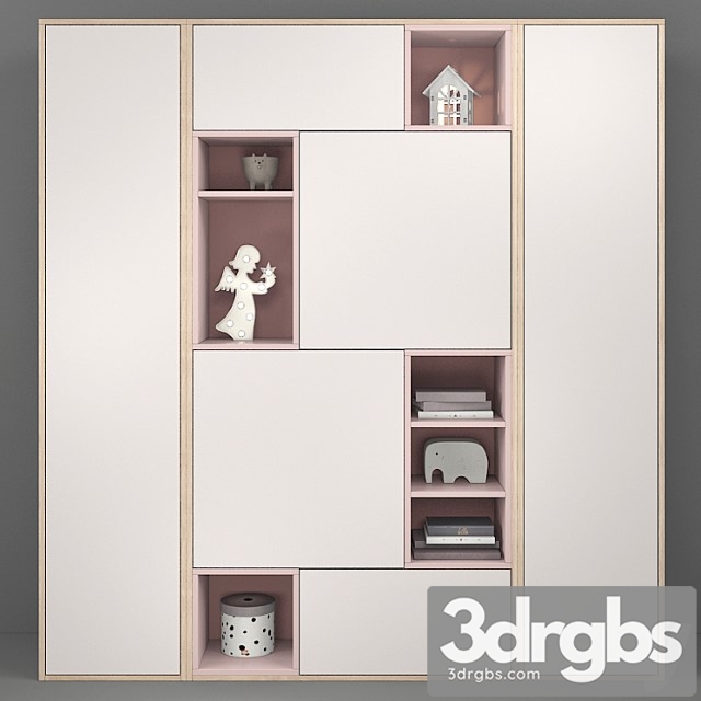 Wardrobe Children&_2_5 3dsmax Download - thumbnail 1