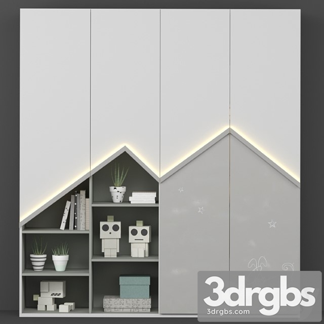 Wardrobe Children&_5_1 3dsmax Download - thumbnail 1