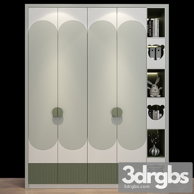 Wardrobe Furniture for a children 0425 3dsmax Download - thumbnail 1