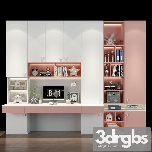 Wardrobe Furniture for a children 0501 3dsmax Download - thumbnail 1