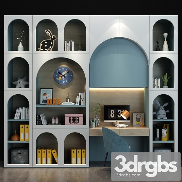 Wardrobe Furniture for a children 086 3dsmax Download - thumbnail 1