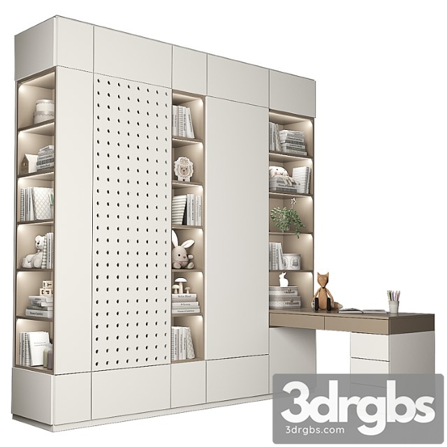 Wardrobe Furniture for a children& 3dsmax Download - thumbnail 1