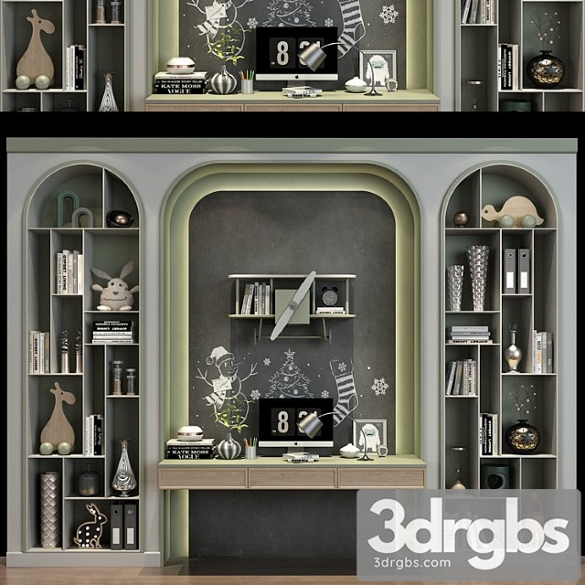 Wardrobe Furniture for children 0585 3dsmax Download - thumbnail 1