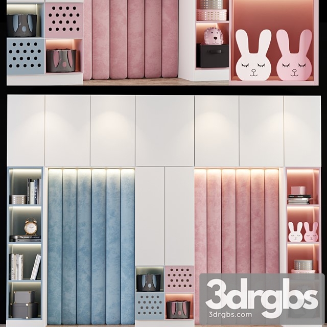 Wardrobe Wardrobe for children 002 3dsmax Download - thumbnail 1