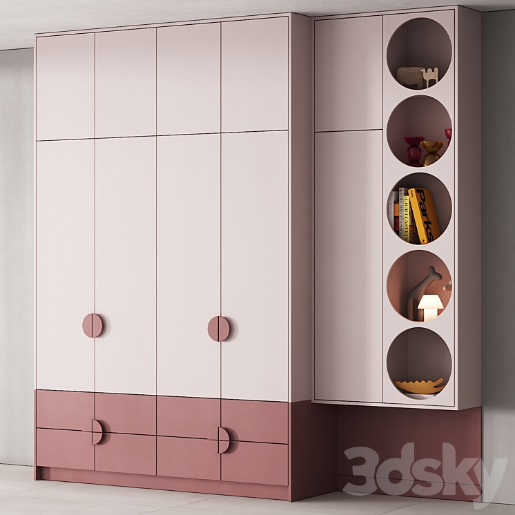 199 furniture for children 01 rack with round holes 01 3DS Max - thumbnail 2