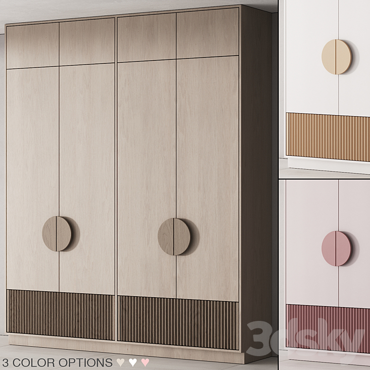 200 furniture for children 02 cupboard in 3 options 01 3DS Max Model - thumbnail 1