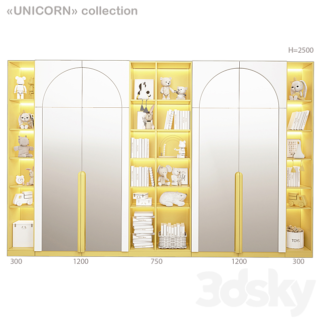 ARBUZOV_STUDIO UNIKORN COLLECTION_wardrobe 3ds Max - thumbnail 1