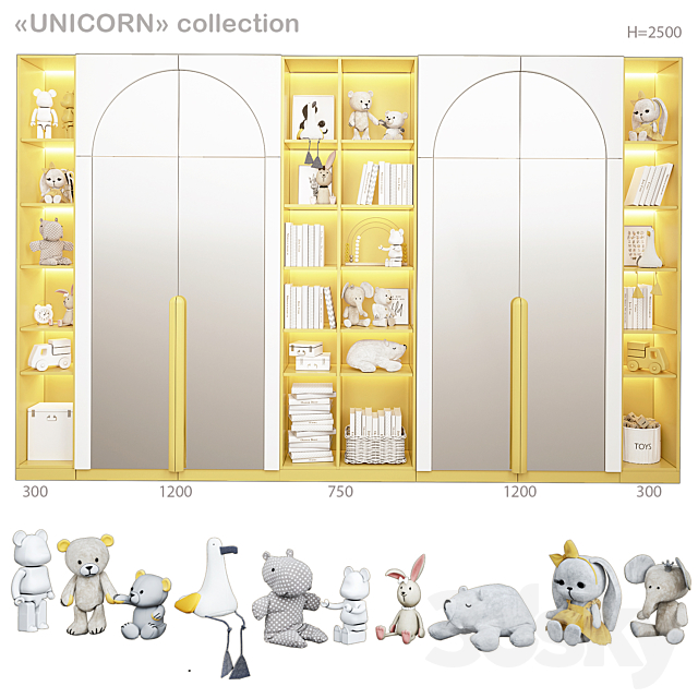 ARBUZOV_STUDIO UNIKORN COLLECTION_wardrobe 3ds Max - thumbnail 2