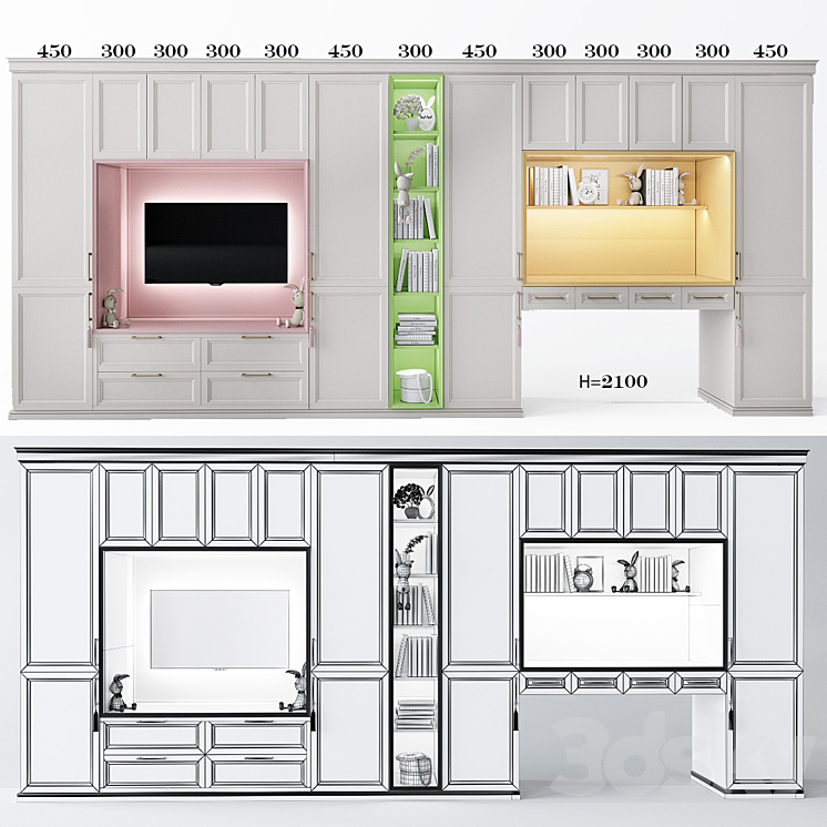 children's furniture_4 3DS Max - thumbnail 2