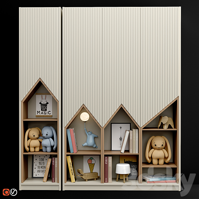 Children’s Wardrobe 3ds Max - thumbnail 1