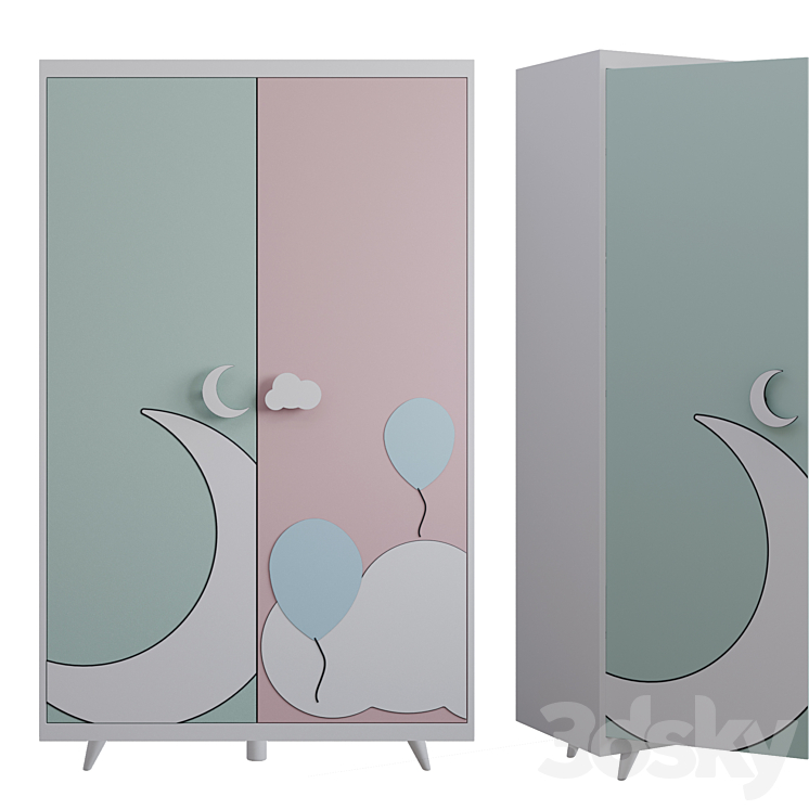 Childroom Wardrobe 3DS Max - thumbnail 1