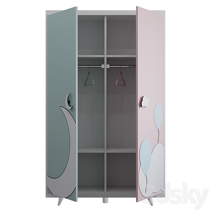 Childroom Wardrobe 3DS Max - thumbnail 2