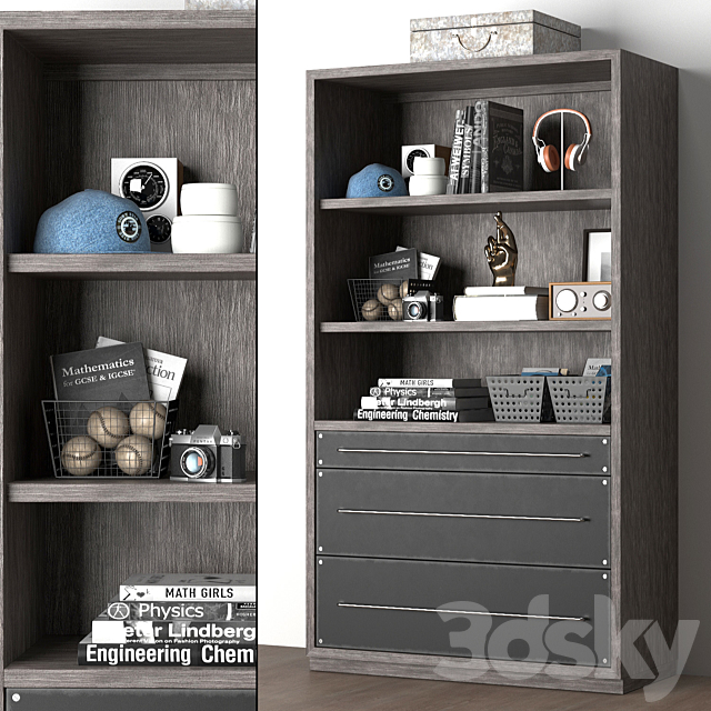 COLBIN WIDE BOOKCASE 3ds Max - thumbnail 1