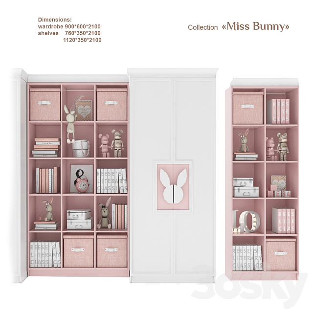 EFI Concept Kid _ Miss Bunny – Shelf Inserts 3ds Max - thumbnail 1