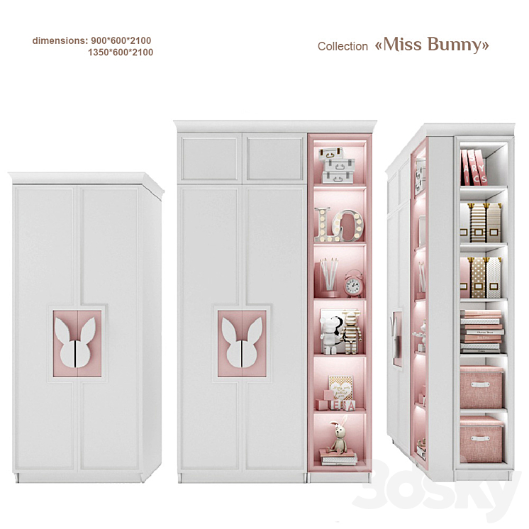 EFI Concept Kid \/ Miss Bunny -wardrobe 900 3DS Max - thumbnail 1