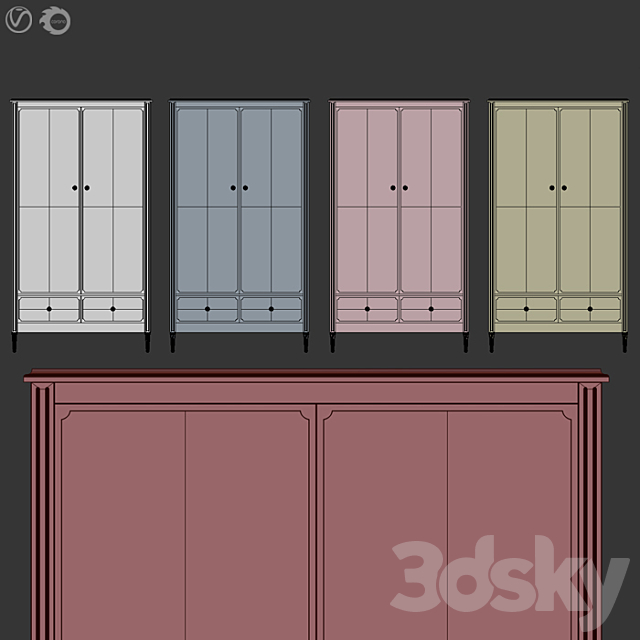 Ellipse Wardrobe Elit 3DS Max Model - thumbnail 7