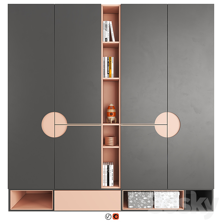 Furniture composition 38 3DS Max Model - thumbnail 1