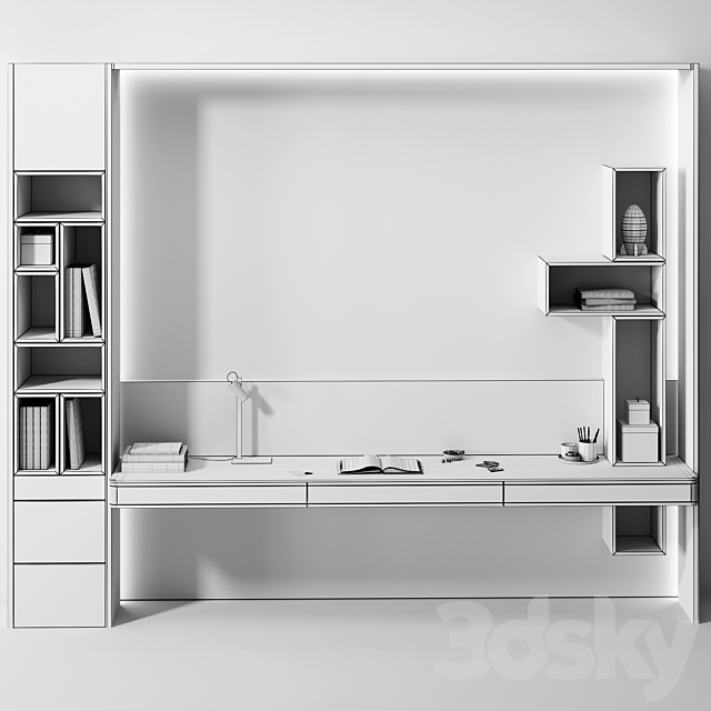 Furniture composition for children’s room 3DS Max Model - thumbnail 6