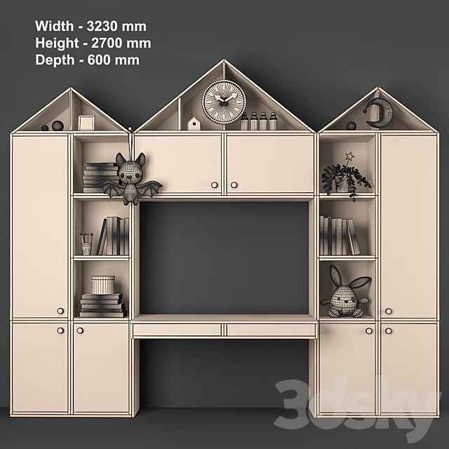 Furniture composition for children’s room 76 3DS Max Model - thumbnail 3