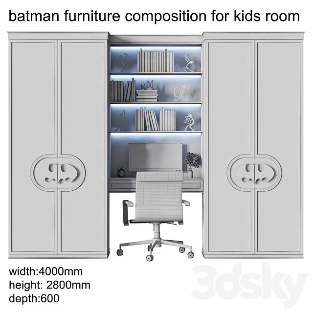 Furniture composition6 3DS Max Model - thumbnail 5