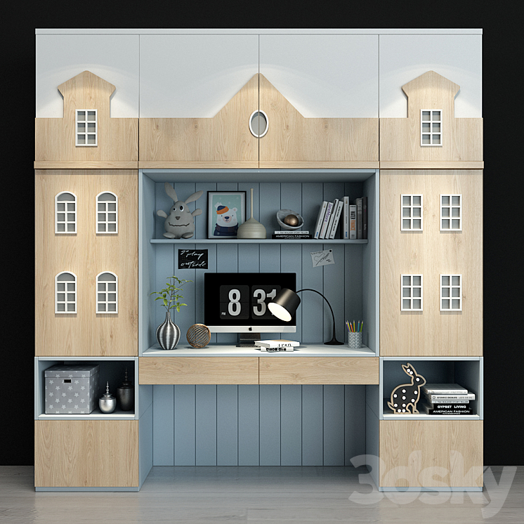 Furniture for a children 0169 3DS Max - thumbnail 1