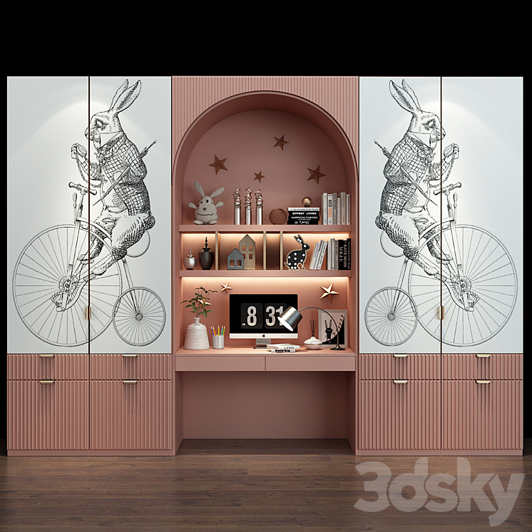 Furniture for a children 0284 3DS Max - thumbnail 1